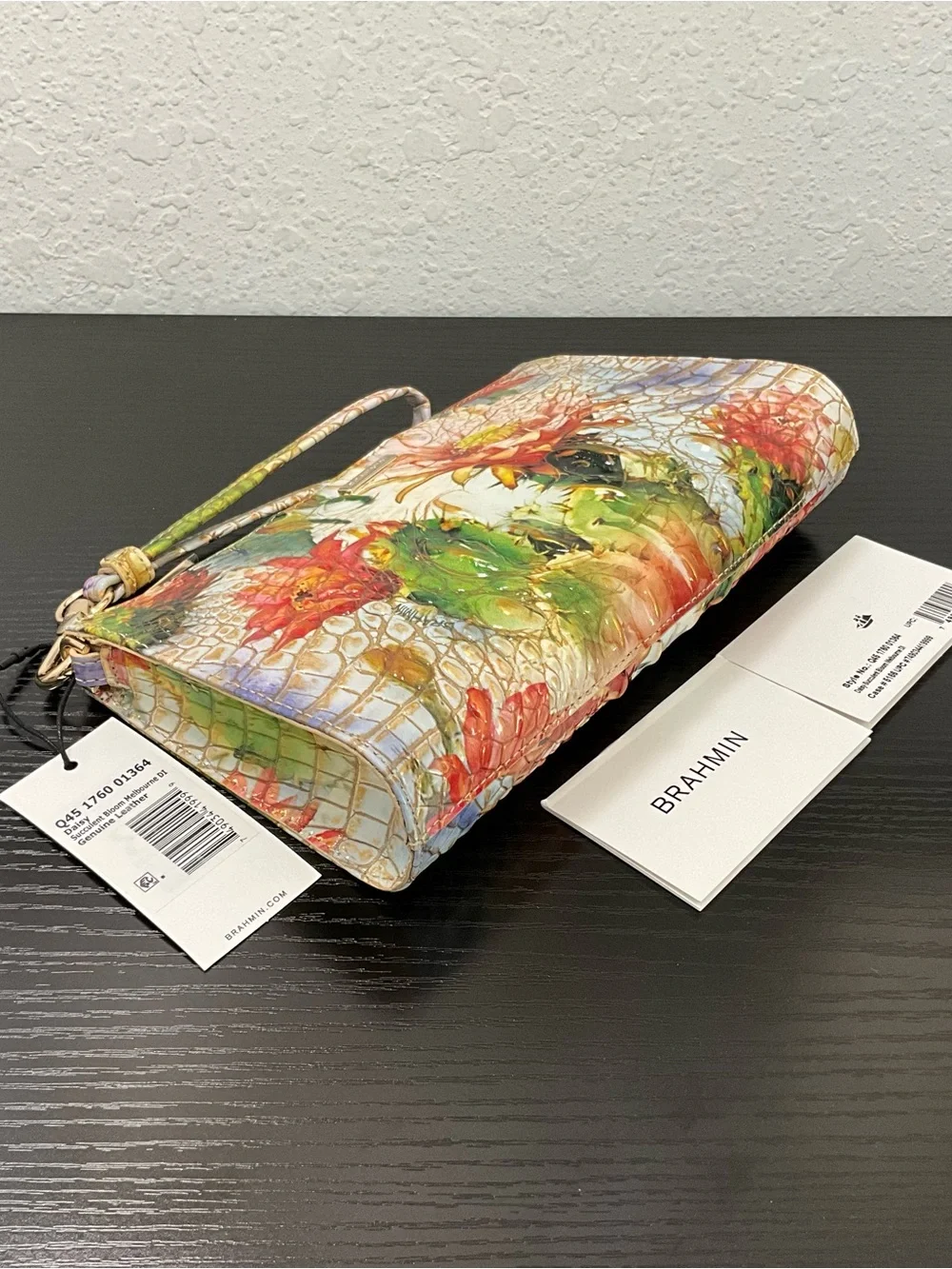 Brahmin Daisy SUCCULENT BLOOM MELBOURNE DI Floral Wristlet W/Eyes